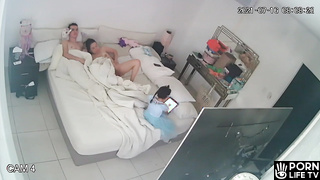 Mom and Dad fuck in their bedroom hidden IP camera