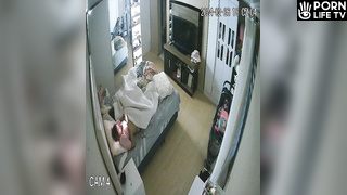 Big tits blonde wife masturbates while being filmed voyeur IP cam