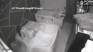 Tanned French Brunette Mom Fucks Her Husband In Her Daughter’s Room Spy Cam