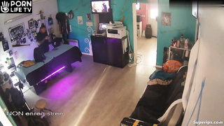 Mature French Couple Fucks In A Tattoo Studio