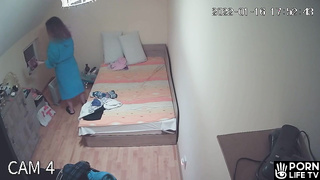 German Busty Girl Gets Dressed In Her Room