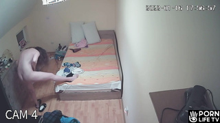 German Busty Girl Gets Dressed In Her Room