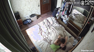 Young Russian Couple Fucks In Their Bed