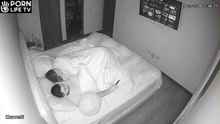 Dirty couple having sex in the living room hidden IP camera