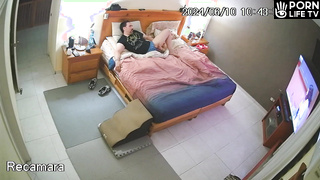 Young lovers fuck until they fall asleep spy cam record