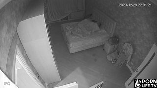 Skinny French brunette woman gets fucked in her daughter’s room hidden camera