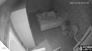 Skinny French brunette woman gets fucked in her daughter’s room hidden camera