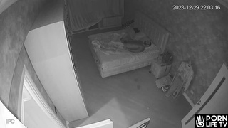 Skinny French brunette woman gets fucked in her daughter’s room hidden camera