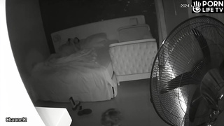 Real French couple fuck in the living room real spy cam