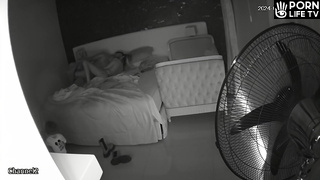 Real French couple fuck in the living room real spy cam