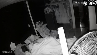 My friend's amazing parents having sex on their bed hard voyeur cam