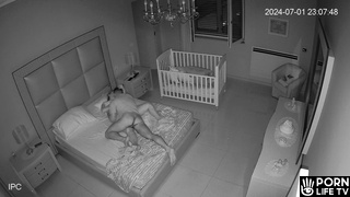 Amazing Australian mature couple having sex in their bed wildly spy cam