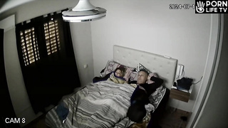 Amazing new couple having sex in their bedroom recording