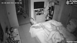 ﻿Gorgeous skinny wife gets fucked in her bed