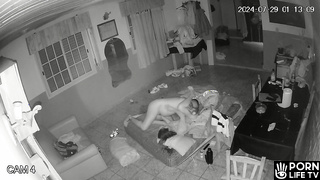 Young lovers having sex brutally real spy cam