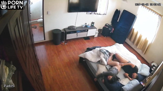 Amazing new couple having sex in the bedroom recording