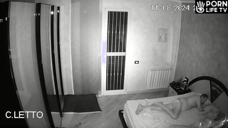 My girlfriend's amazing parents having sex wildly in their bed hidden IP cam