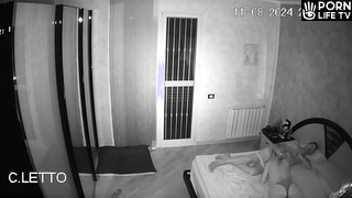 My girlfriend's amazing parents having sex wildly in their bed hidden IP cam