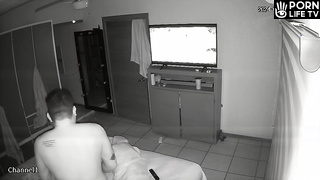 My girlfriend's parents fuck brutally in their bed hidden IP cam