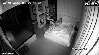 European couple have sex in their marital bed