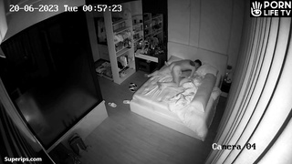 European couple have sex in their marital bed