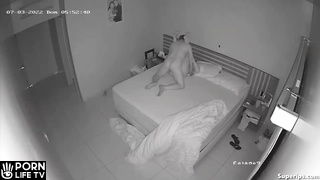 Newly married couple fucks hard in the dark