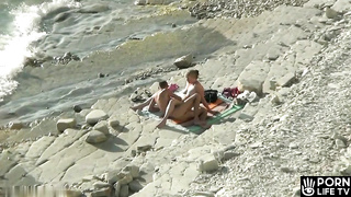 German nudist middle aged couple