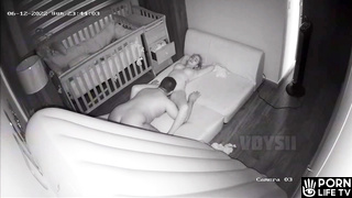 Mature Hispanic couple fucks at night