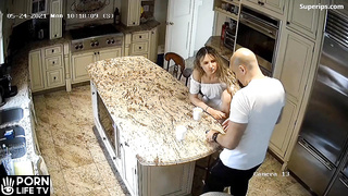 Slavic couple has sex in the kitchen