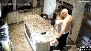 Slavic couple has sex in the kitchen