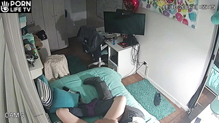 Naughty young couple have sex in their room