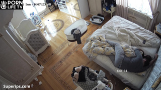 Mature European couple fucks in the morning