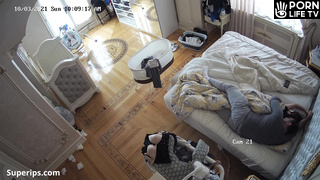 Mature European couple fucks in the morning