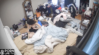 Teen American changes her clothes in her parents’ room