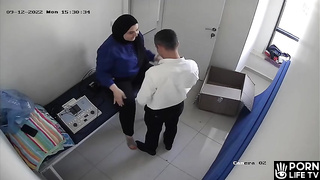 Arab man fucks with a chubby nurse