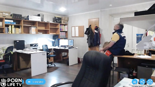 Russian boss fucks with his teen secretary