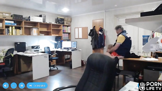 Russian boss fucks with his teen secretary