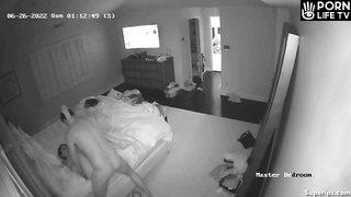 Young married couple fucks on their bed hard