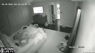 Young married couple fucks on their bed hard