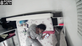 Black lesbian teen masturbates while watching TikTok