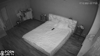 Skinny Ukrainian mom masturbates on her bed