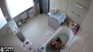 Innocent British teenager takes a shower