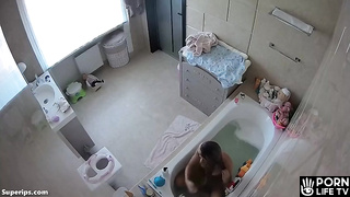 Innocent British teenager takes a shower