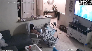 American teen mom masturbates while watching porn