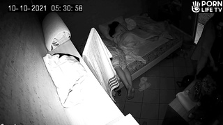 British college sisters sleep together in a room