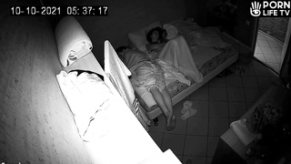 British college sisters sleep together in a room