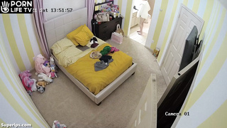 British teenage sisters get dressed together in their room