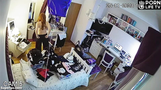 Cute Polish redhead teen in sexy underwear