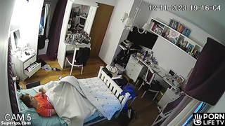 Russian teenager masturbates in her pajamas