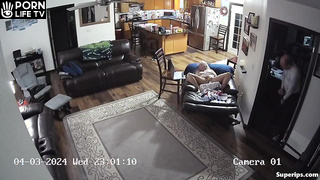 American granny masturbating in the living room